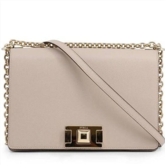 NWT Furla Beige Shoulder Bag made in Italy - Picture 8 of 9